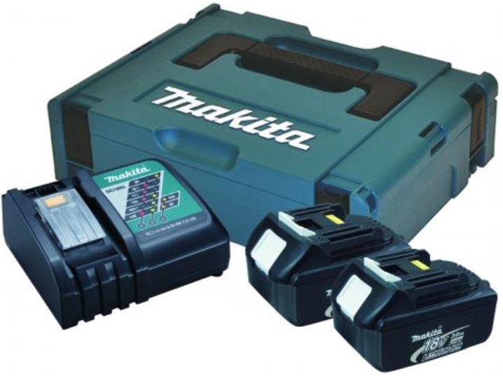 Makita batteri 2 stk. BL1840B 18V 4.0 Ah Li , Lader & kuffert